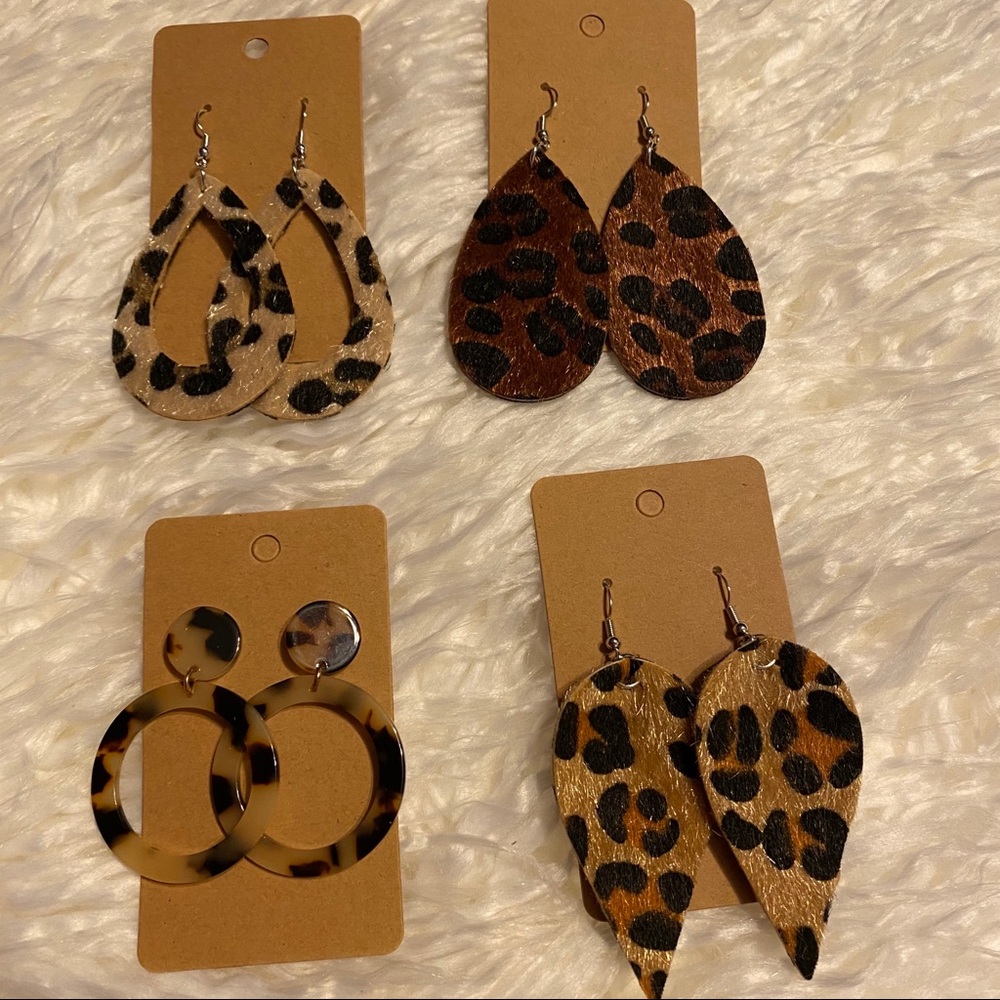 A - Lot of 4 pair of statement earrings new